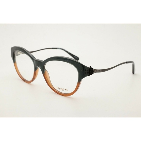 Coach Eyeglasses HC 6093 5490 Black Amber Frames